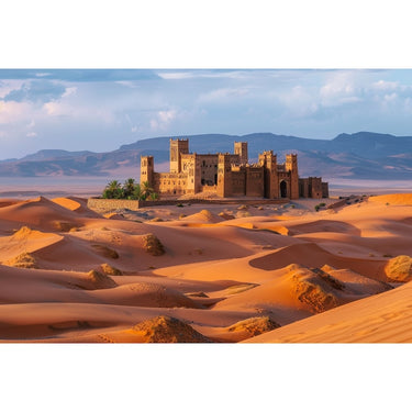 African Village Scenery Canvas